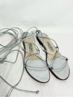 Jimmy Choo Leather Wrap Around Sandals